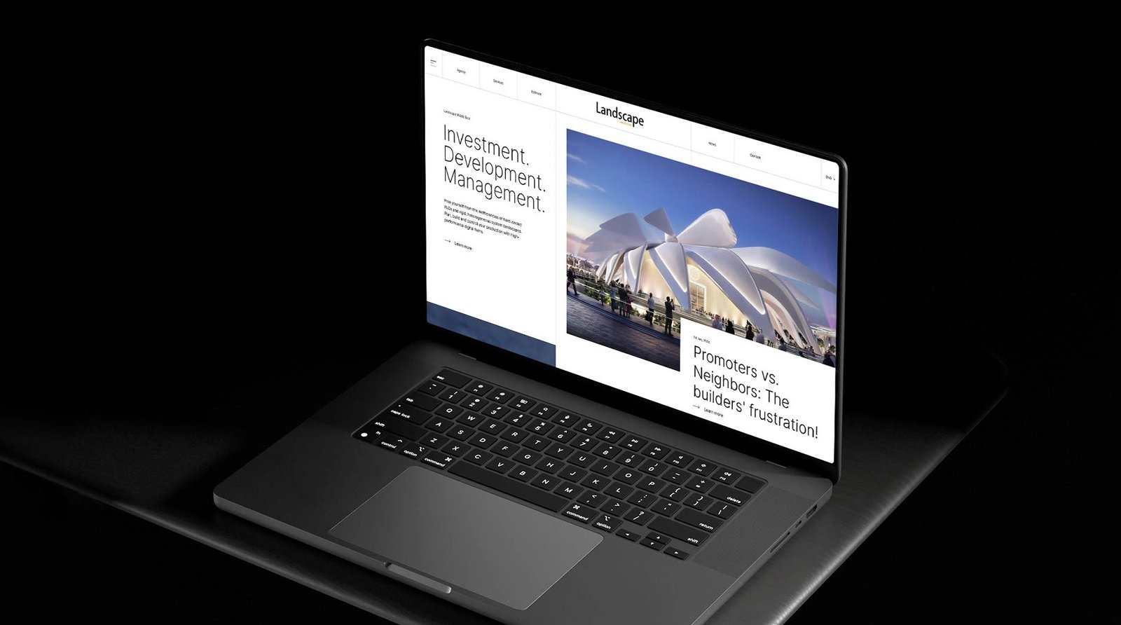 Landscape UAE — Website design and build for a UAE real-estate brand.